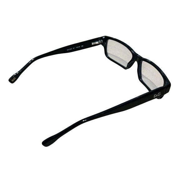 Dolce & Gabbana Black Oval Rectangle Eyeglass Frames Only academia alt 52 15 135 main image 10